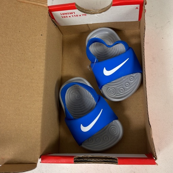 Nike Toddlers Kawa Slides Size 2C, Blue, BV1094-400 New - Picture 16 of 16